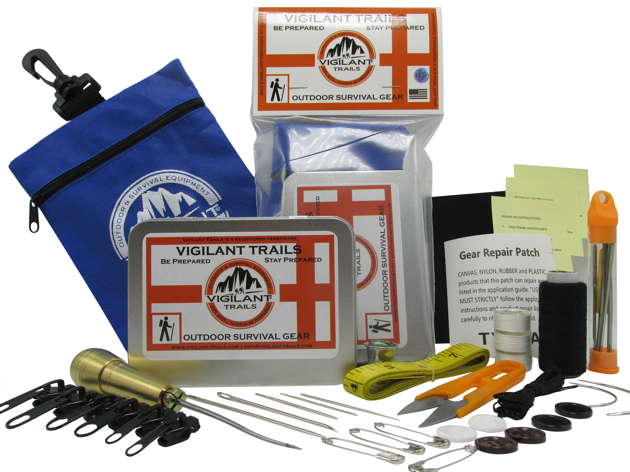 Vigilant Trails Pre-Packed Survival Sewing Kit Stage-2. Includes