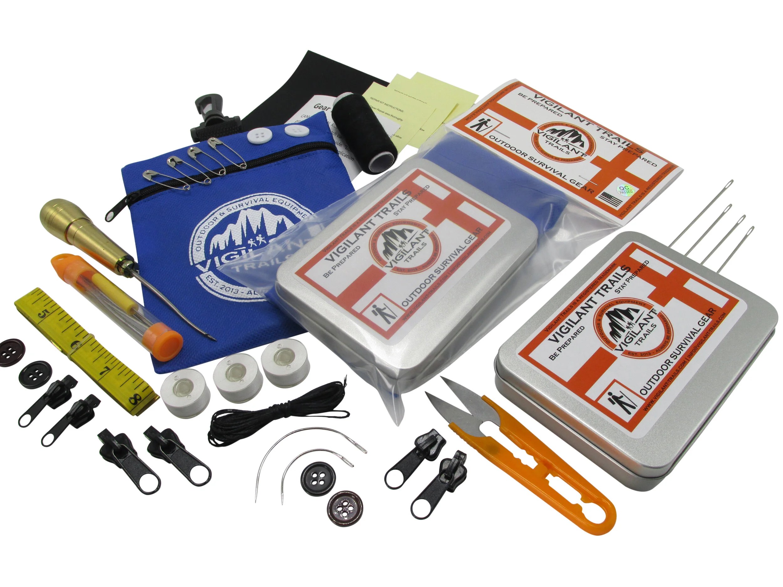 Vigilant Trails PrePacked Survival Sewing Kit Stage2. Includes Zipper