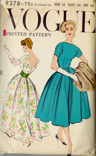 1950s evening gown mermaid dress vintage sewing pattern reproduction  Lady  Marlowe
