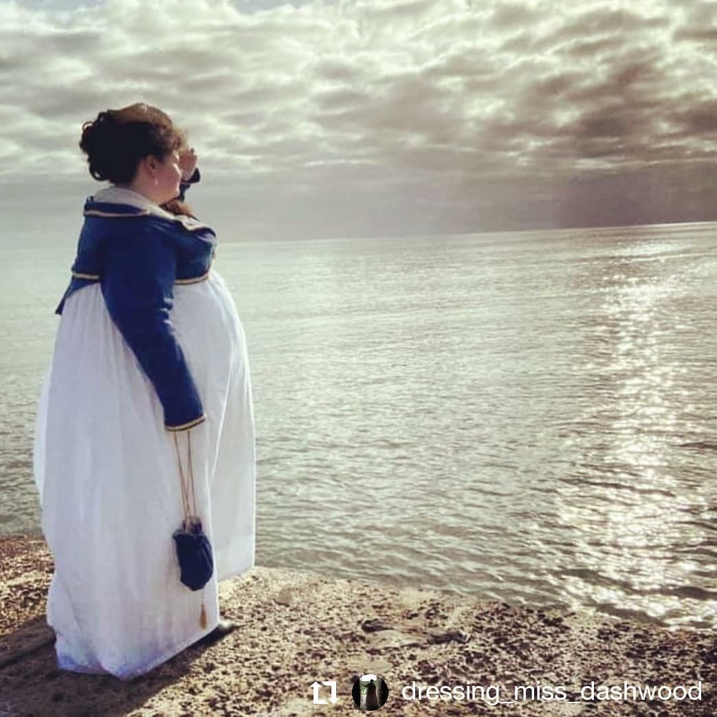 I always get a thrill when you share what you've made with my patterns. Here is @dressing_miss_dashwood, making me long for the seaside in her naval Spencer from my pattern. Pop over to her account to see all the looks she created with her classic wh