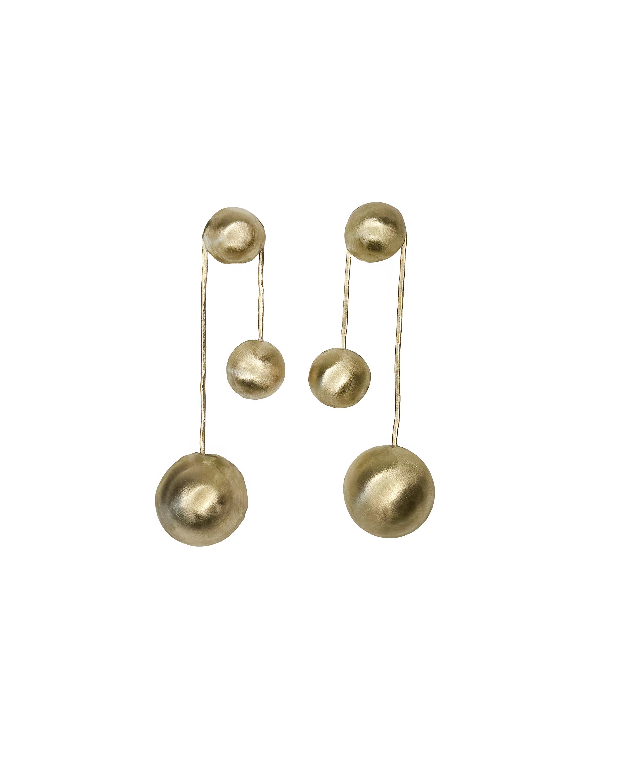 Orbit Earrings — Brushed Brass