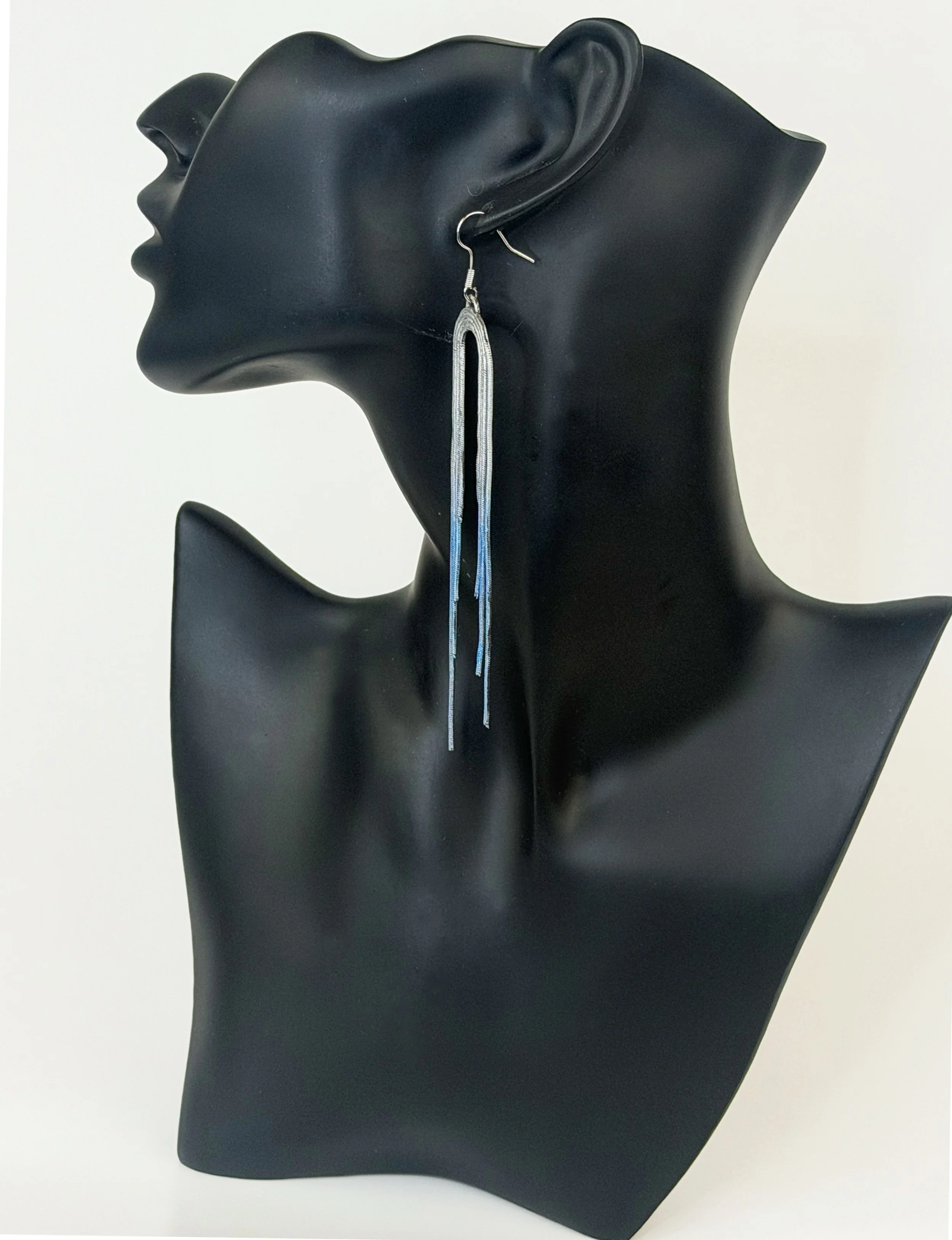 Ombré Falls Sculptural Copper Chain Earrings — handmade metal statement earrings — Frog Aspect Brooklyn