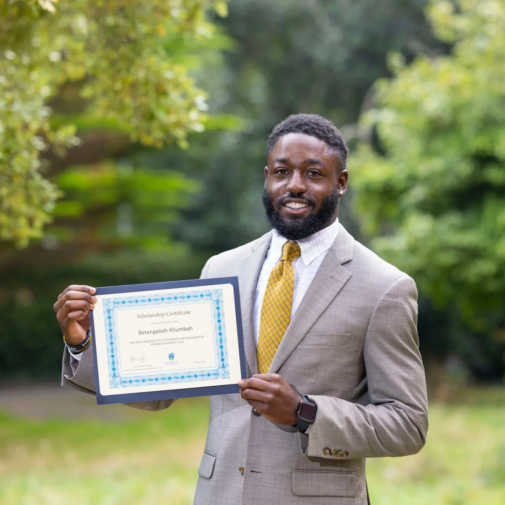 A Conversation with Betangabeh Khumbah, current recipient of the University College Dublin Smurfit Howard Scholarship