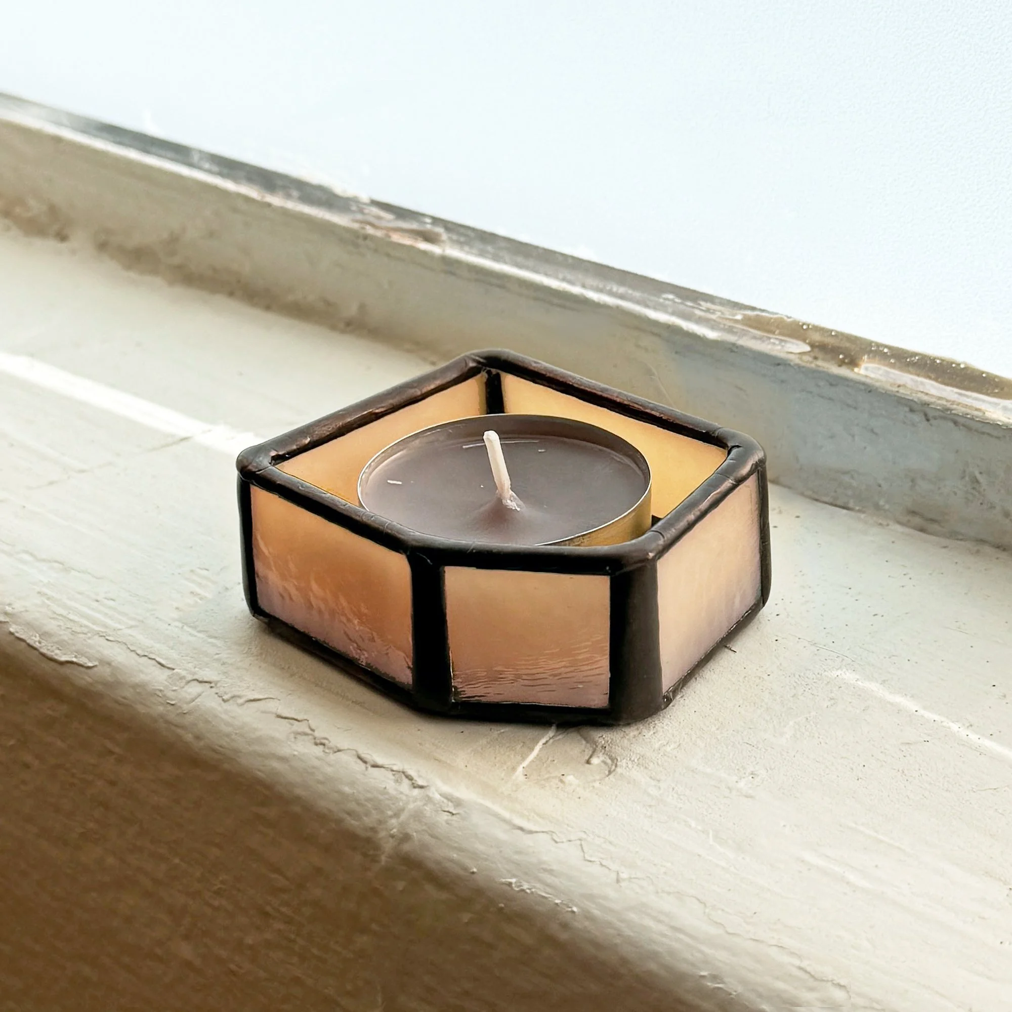 tealight gem (peach)