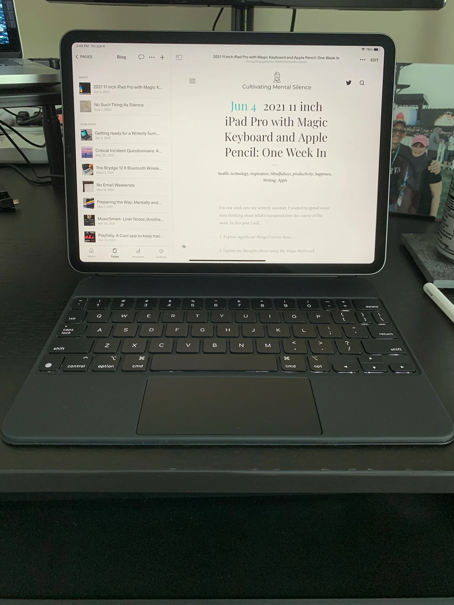 2021 11 inch iPad Pro with Magic Keyboard and Apple Pencil: One