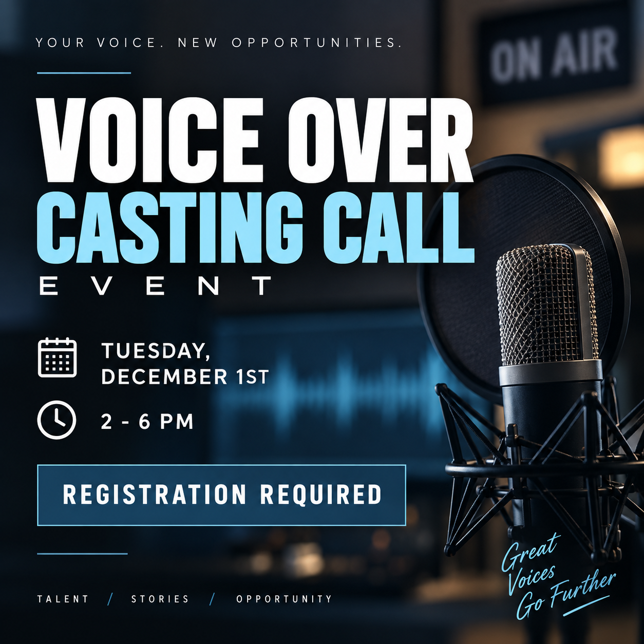 Voice Over Casting Call Event