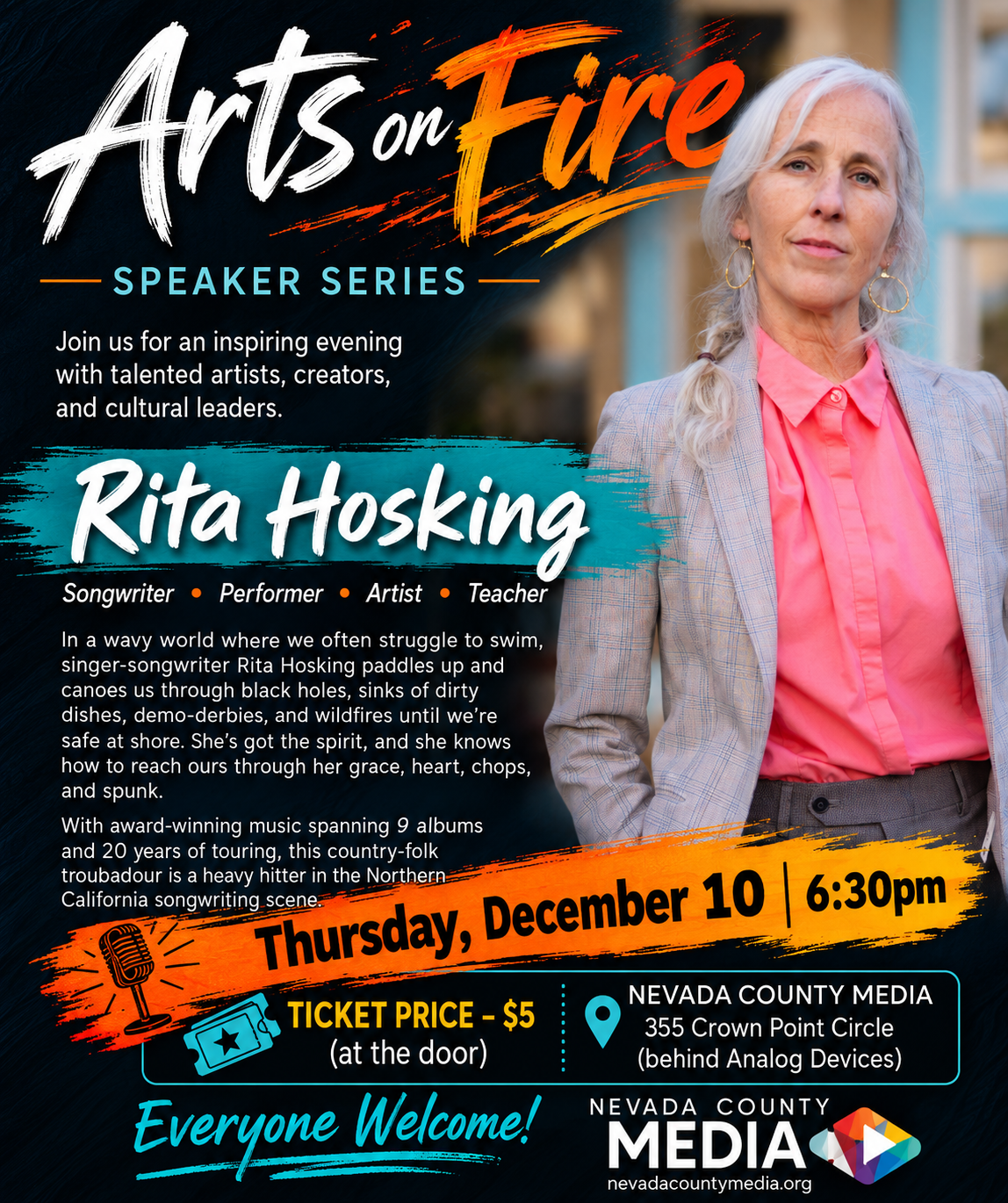 Arts on Fire Speaker Series - Rita Hosking