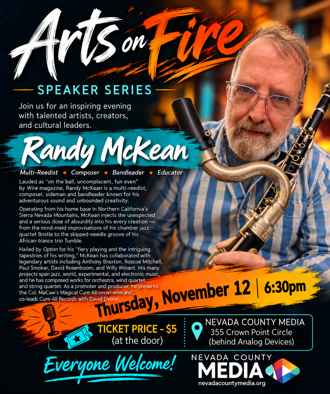 Arts on Fire Speaker Series - Randy McKean