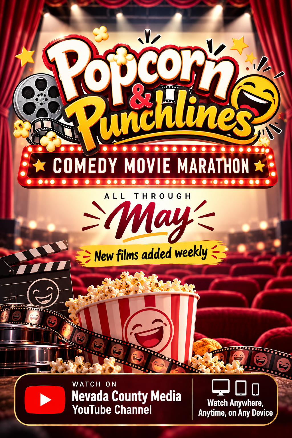 Popcorn & Punchlines Movie Marathon