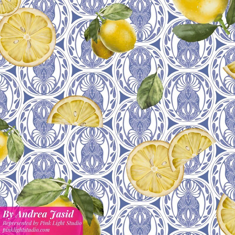 Brighten your kitchen with fresh lemons by @m.andre.j 🍋
.
.
.
.
#pinklightstudio #art #artlicensing #licensing #artlicensingagency #illustration #editorialillustration #patterndesign #surfacedesign 
#illustrator #womenofillustration #pinklightdesign