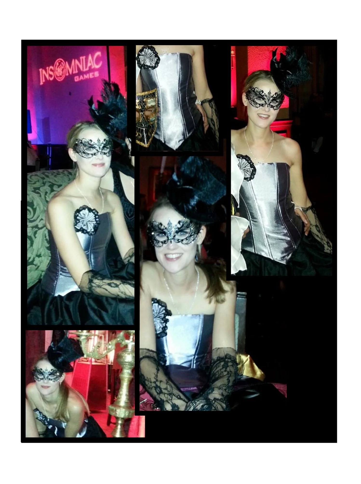 Silk Bustier/Corset and matching brooch