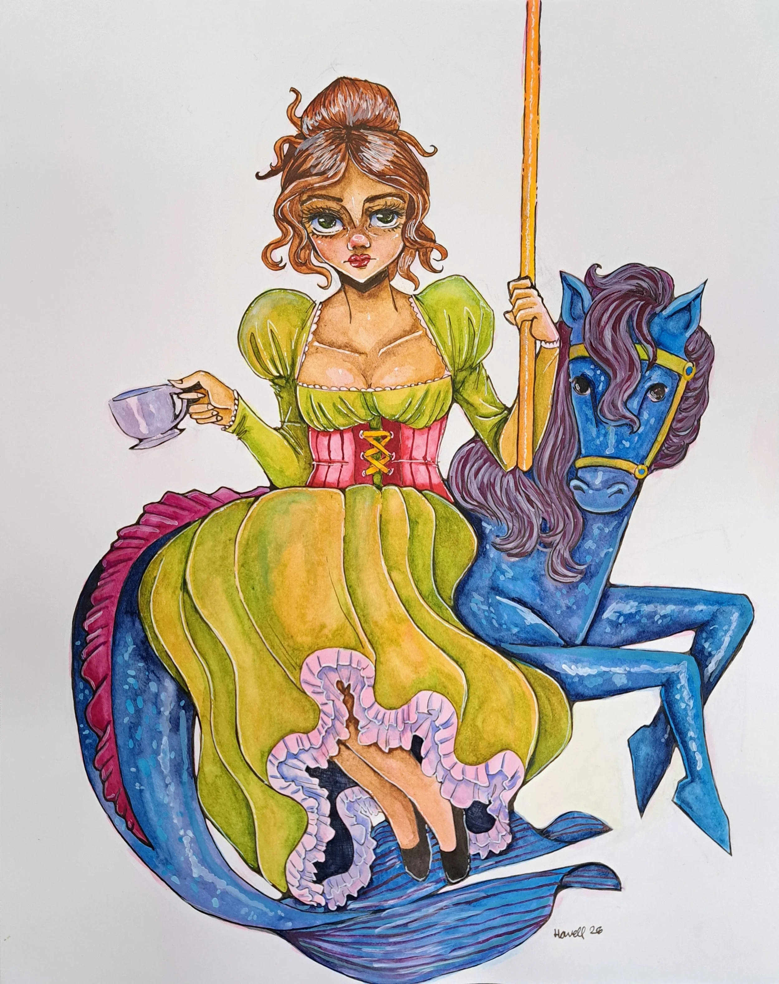 watercolor and gouache, 2026