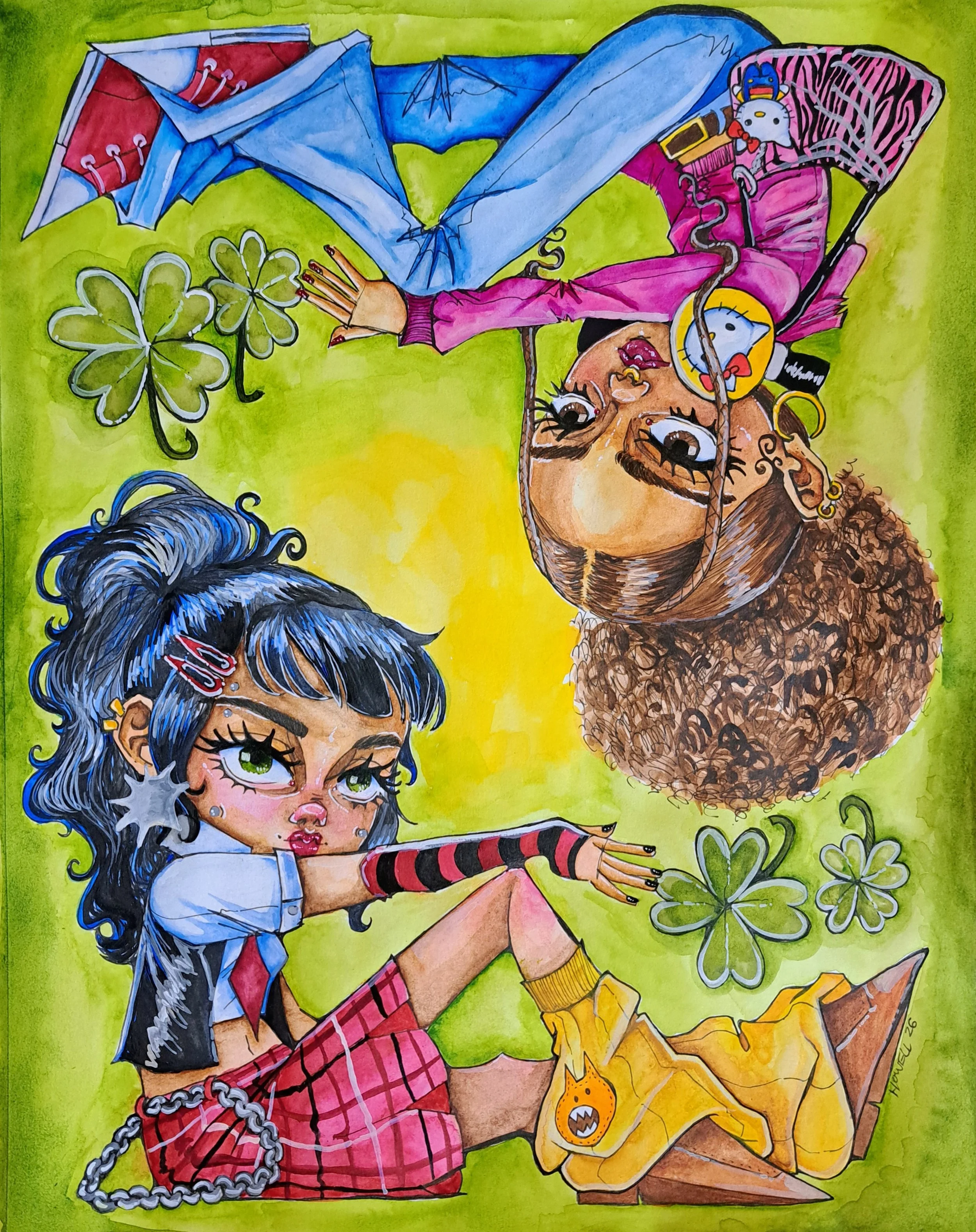 watercolor and gouache, 2026