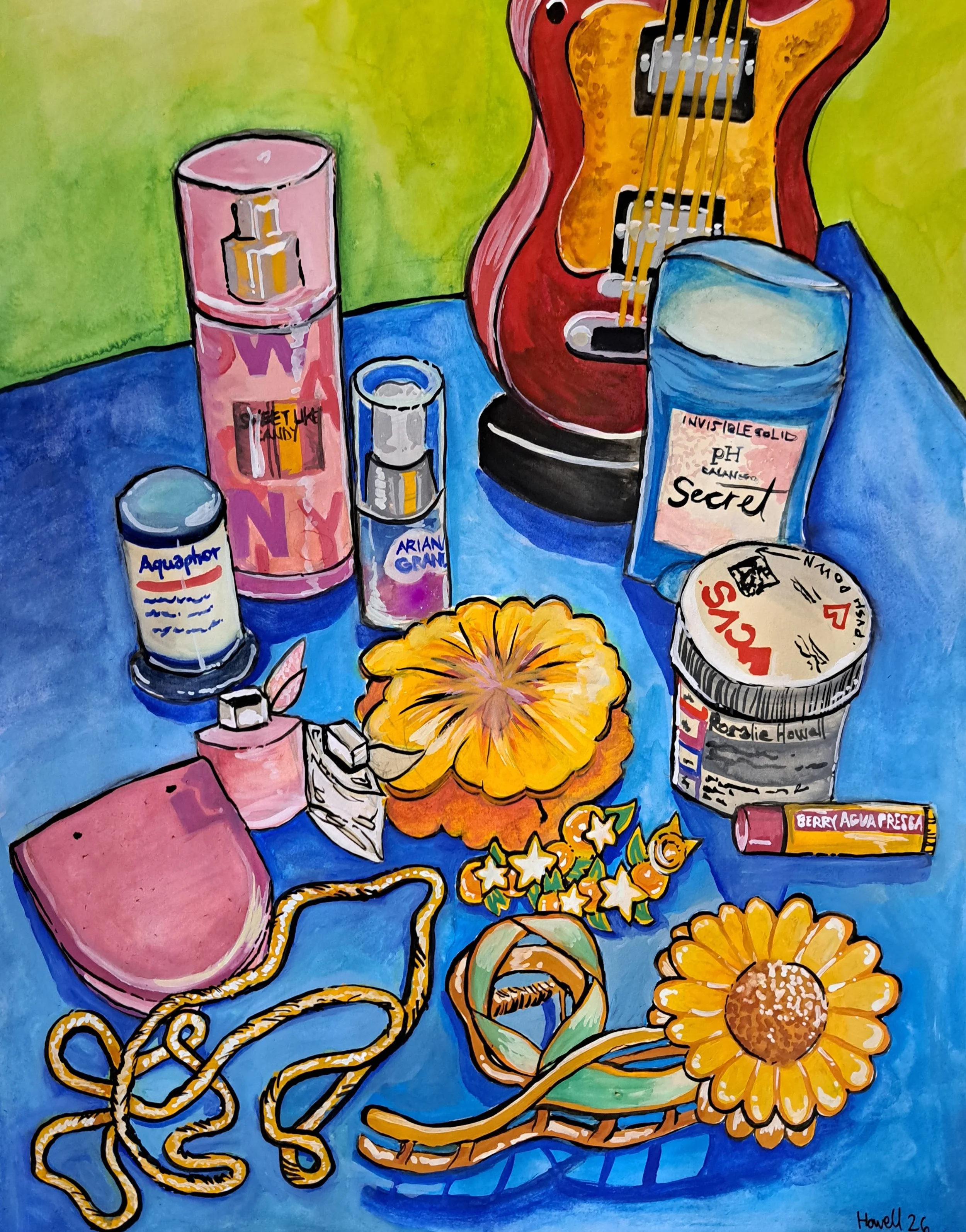 watercolor and gouache, 2026