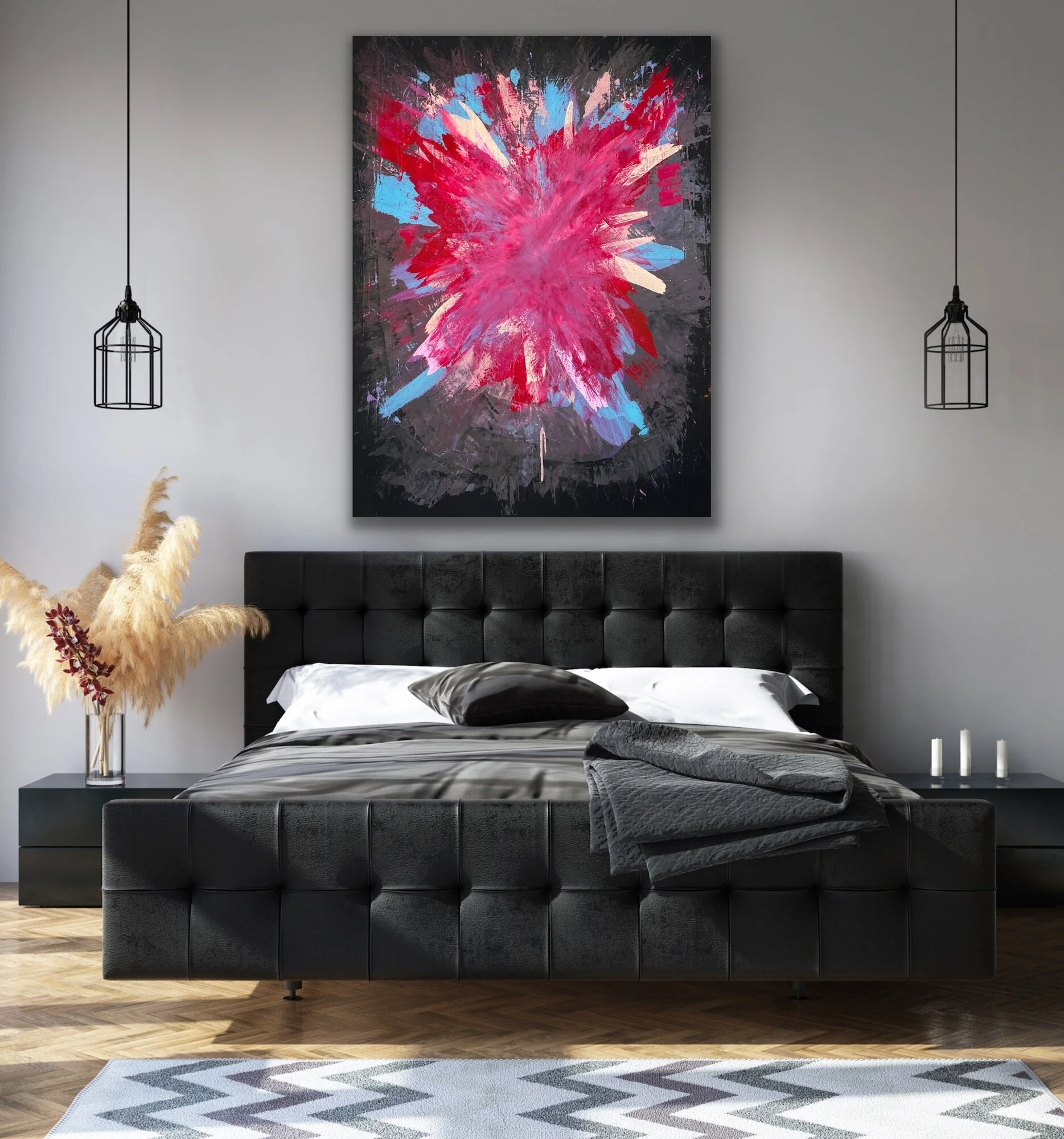 "lotus flower bomb" (36x48in)