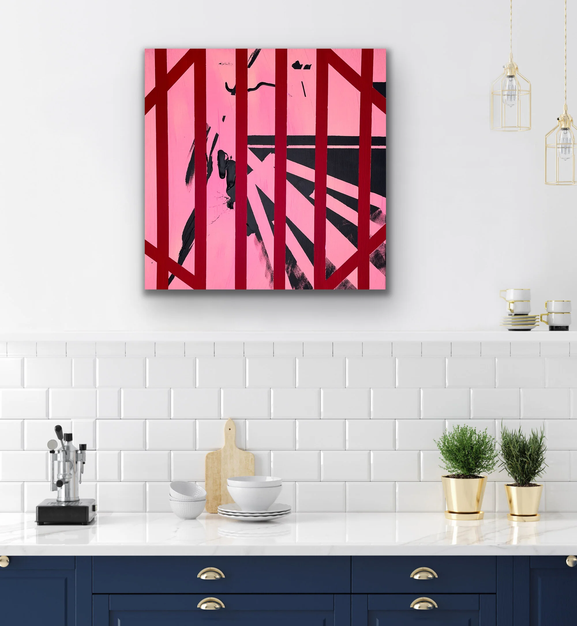 "Linear Love Language" (20x20in)