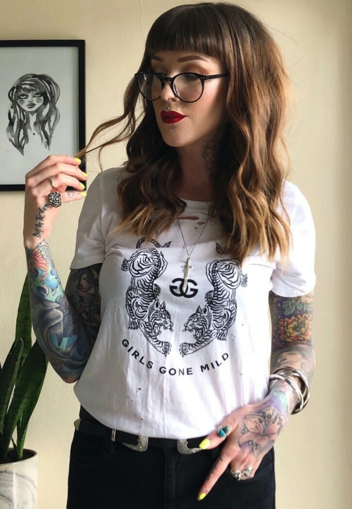 GIRLS GONE MILD TEE white