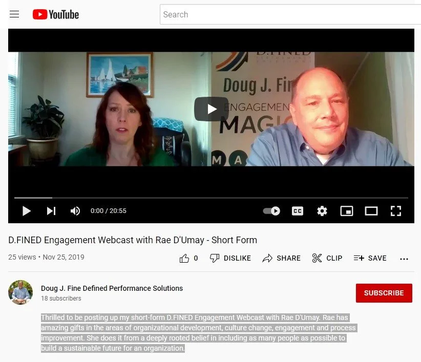 D.FINED Engagement Webcast with Rae D'Umay - Short Form