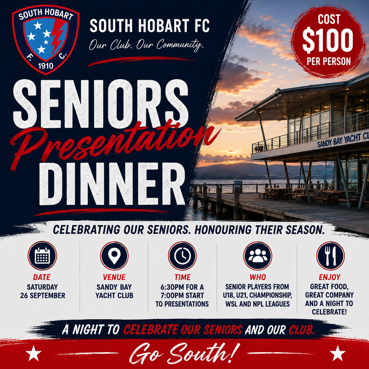 2026 Seniors Presentation Dinner – South Hobart FC