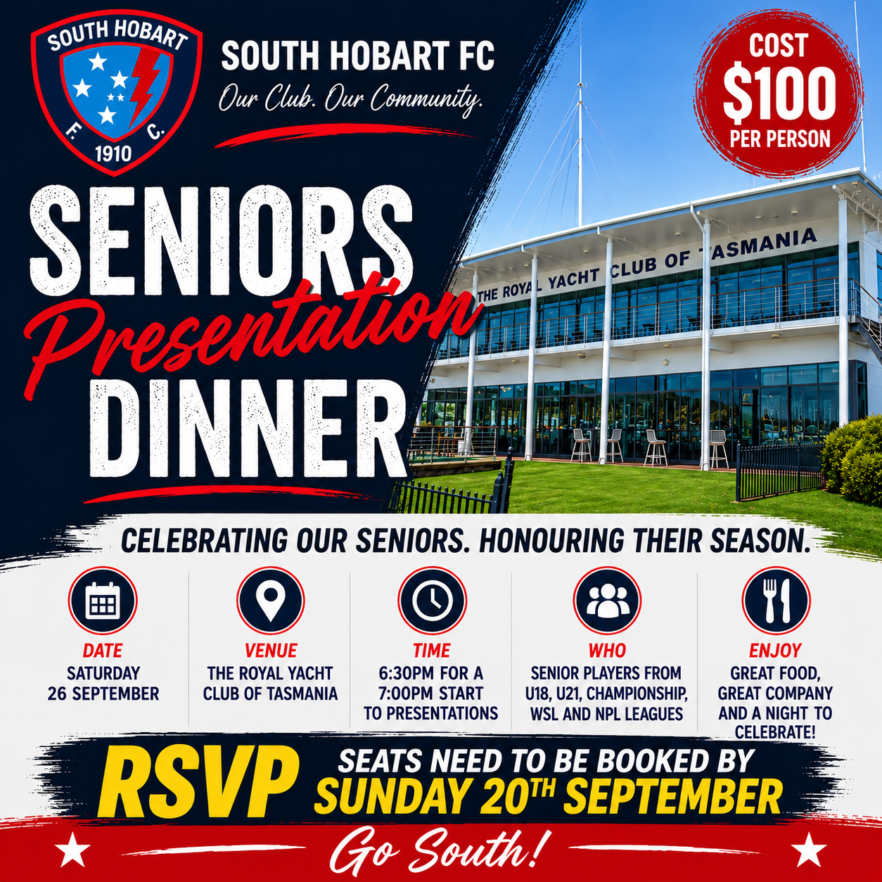 2026 Seniors Presentation Dinner – South Hobart FC