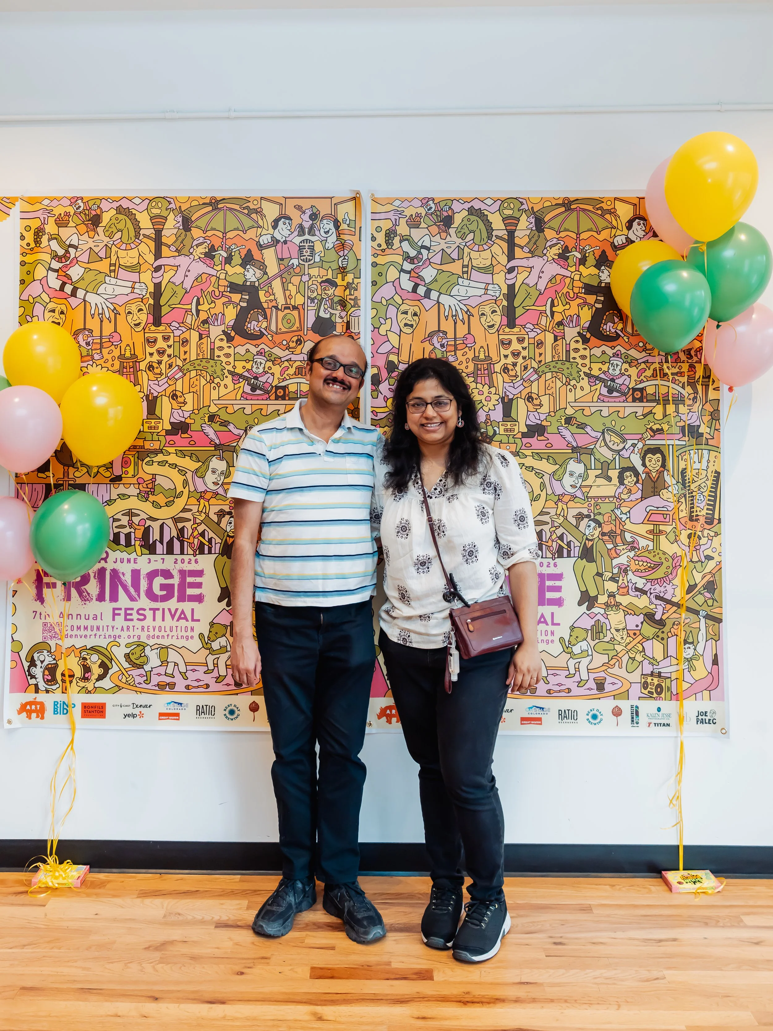 Abhisek &amp; Didhiti at the Denver Fringe Festival 2026.  Photo: Kalen Jesse Photography Co 