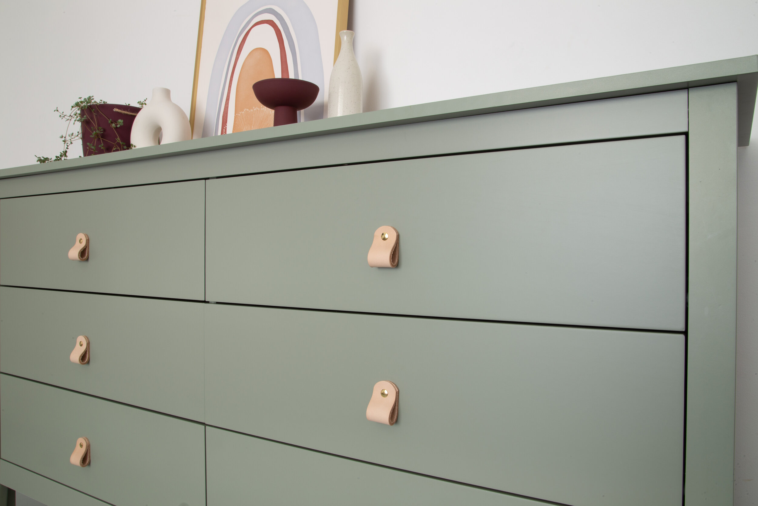 Leather Tabs for Drawers