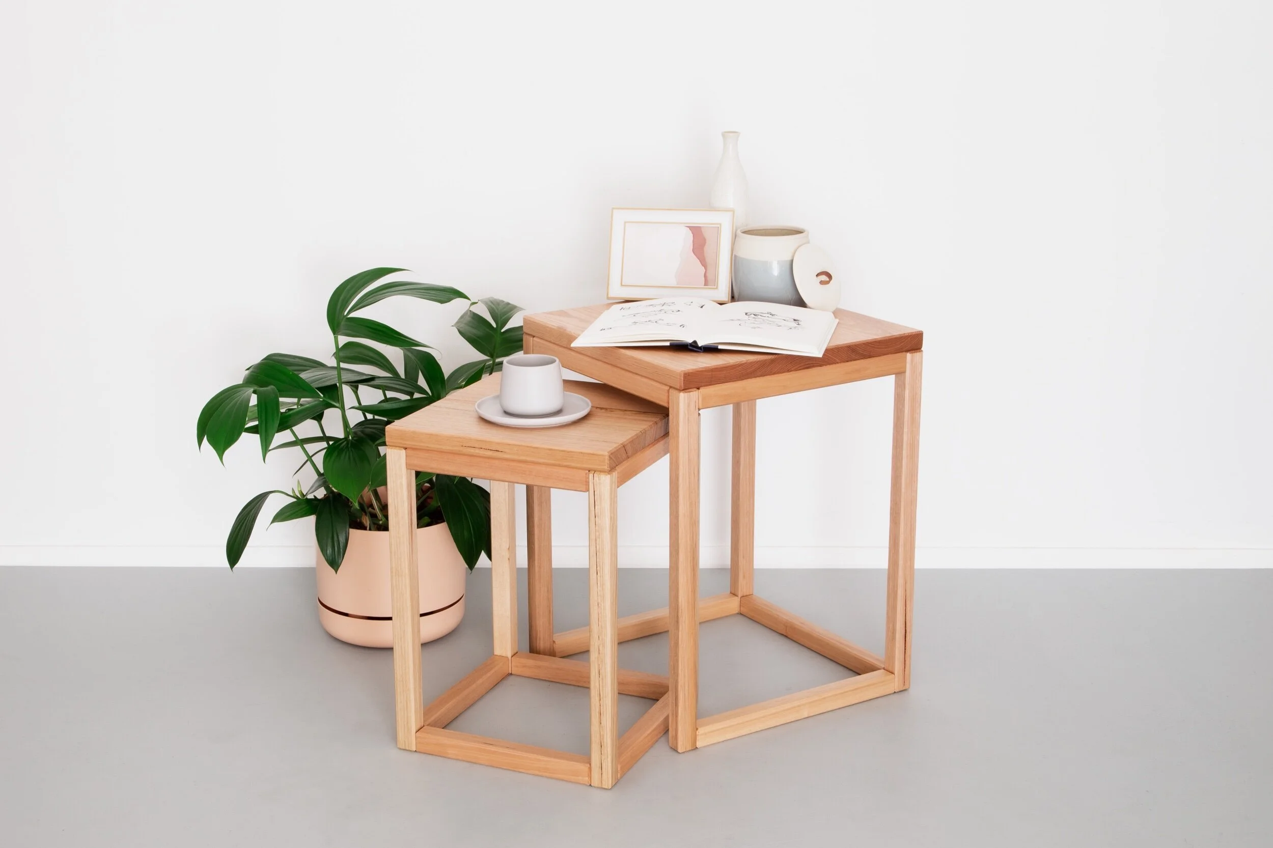 Wooden Square Nesting Tables