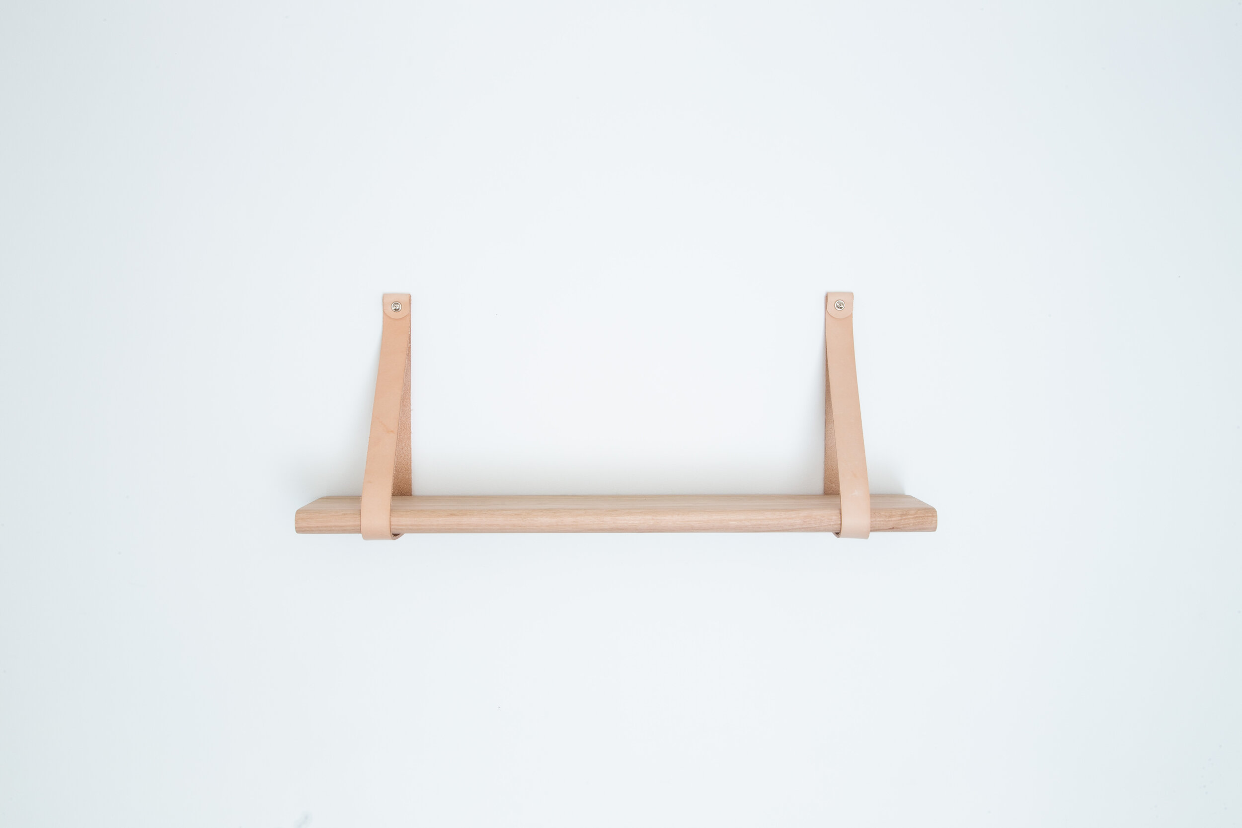 Leather Strap Shelf with Natural Leather