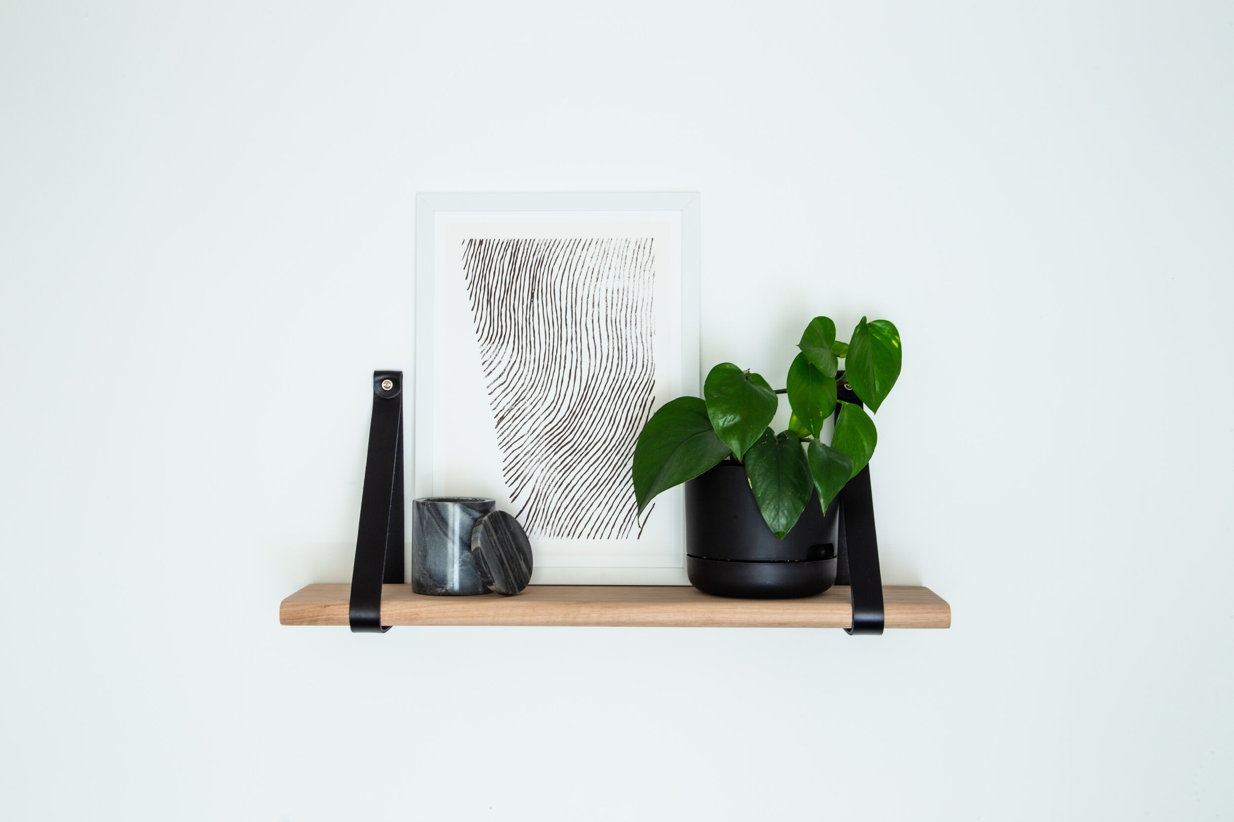 Small Leather Strap Shelf