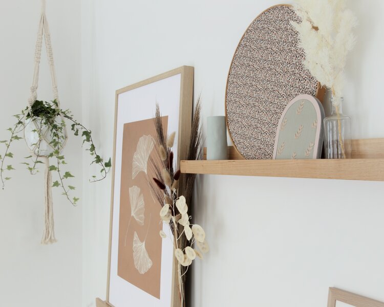 Handcrafted Timber Shelves