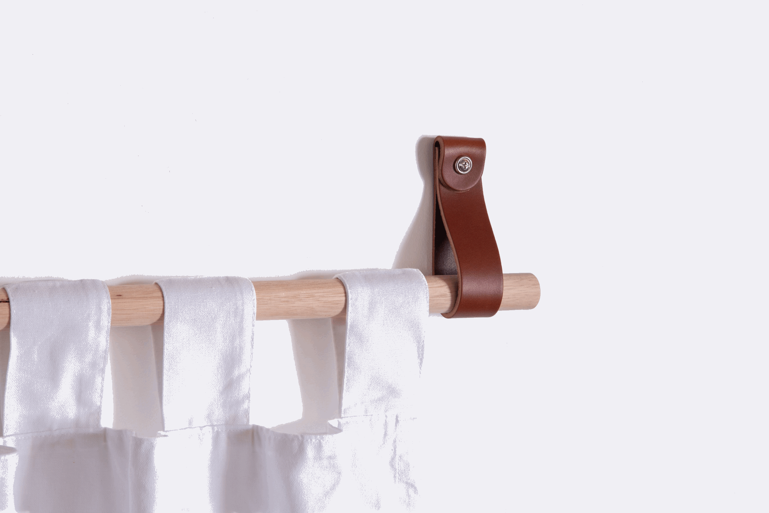 Leather Tab Curtain Holder