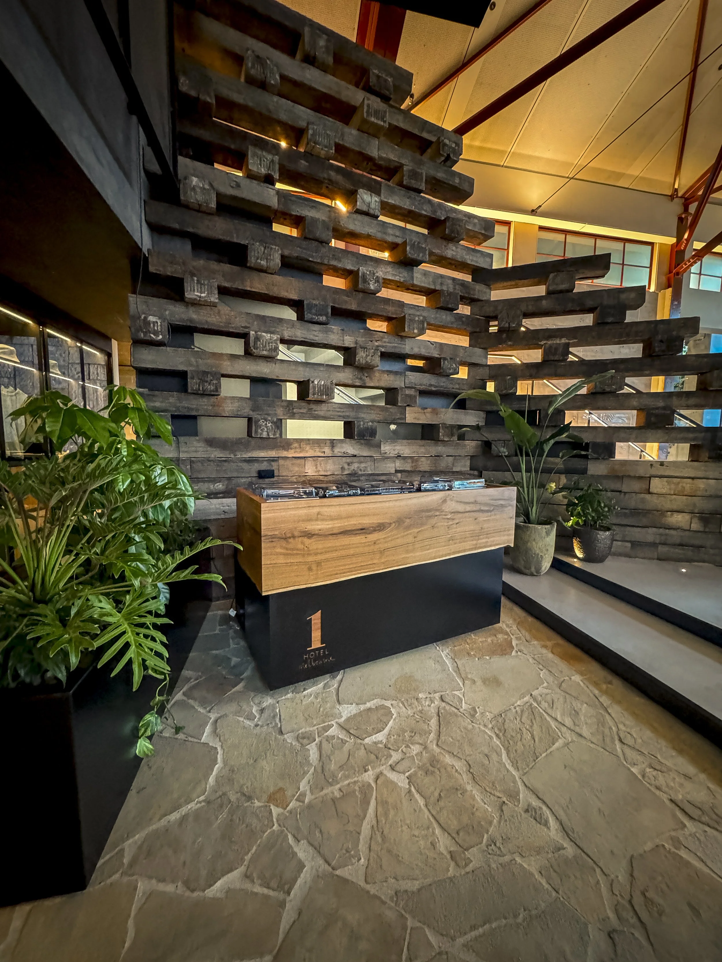 DJ Booth in Spotted Gum