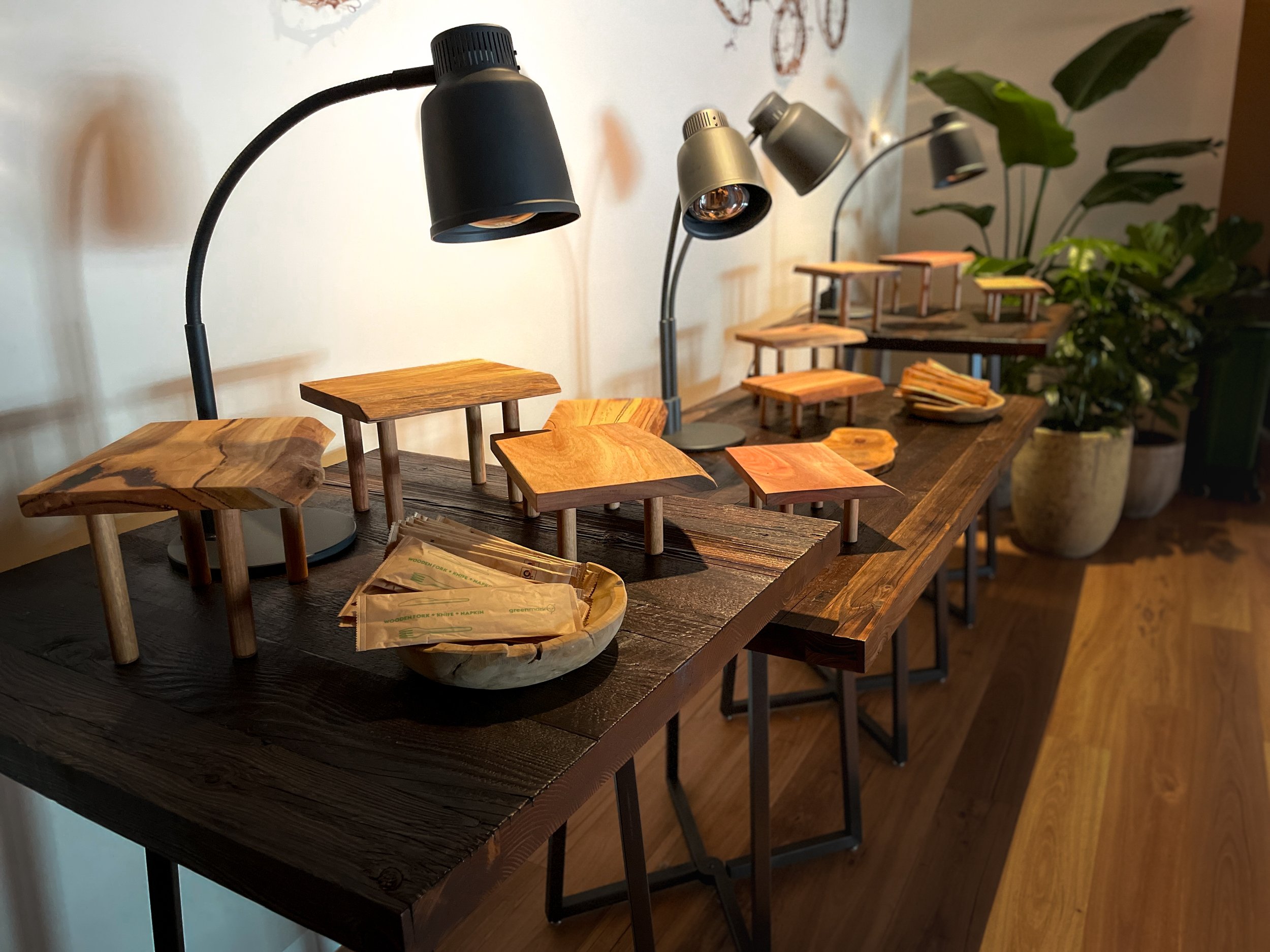 Live Edge Display Tables in Vic Ash