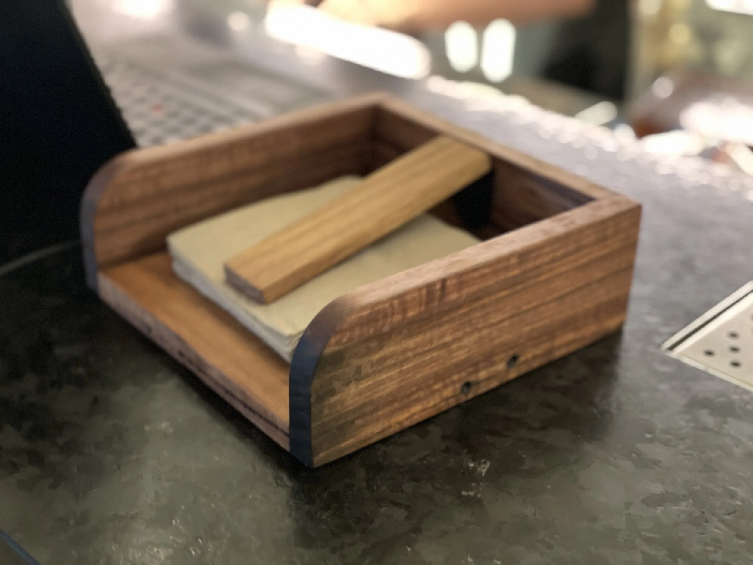 Napkin Holder in Reclaimed Vic Ash