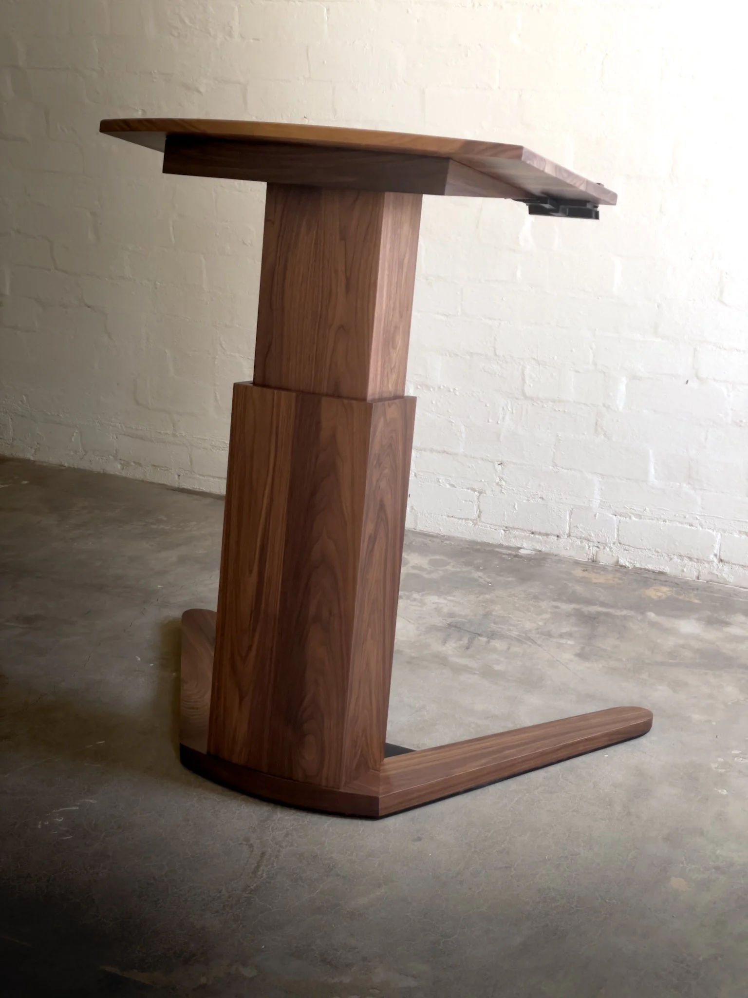 wooden walnut podium