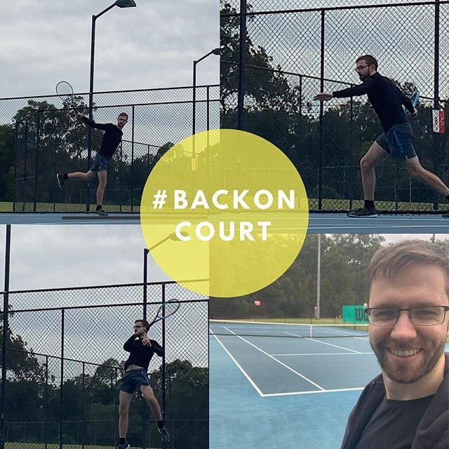 Back to my joyful place. Thank you @griffithsport ! Working on footwork and groundstroke prep as always. (w/ Matt Enslin) .
.
#tennis #backoncourt #griffithsport