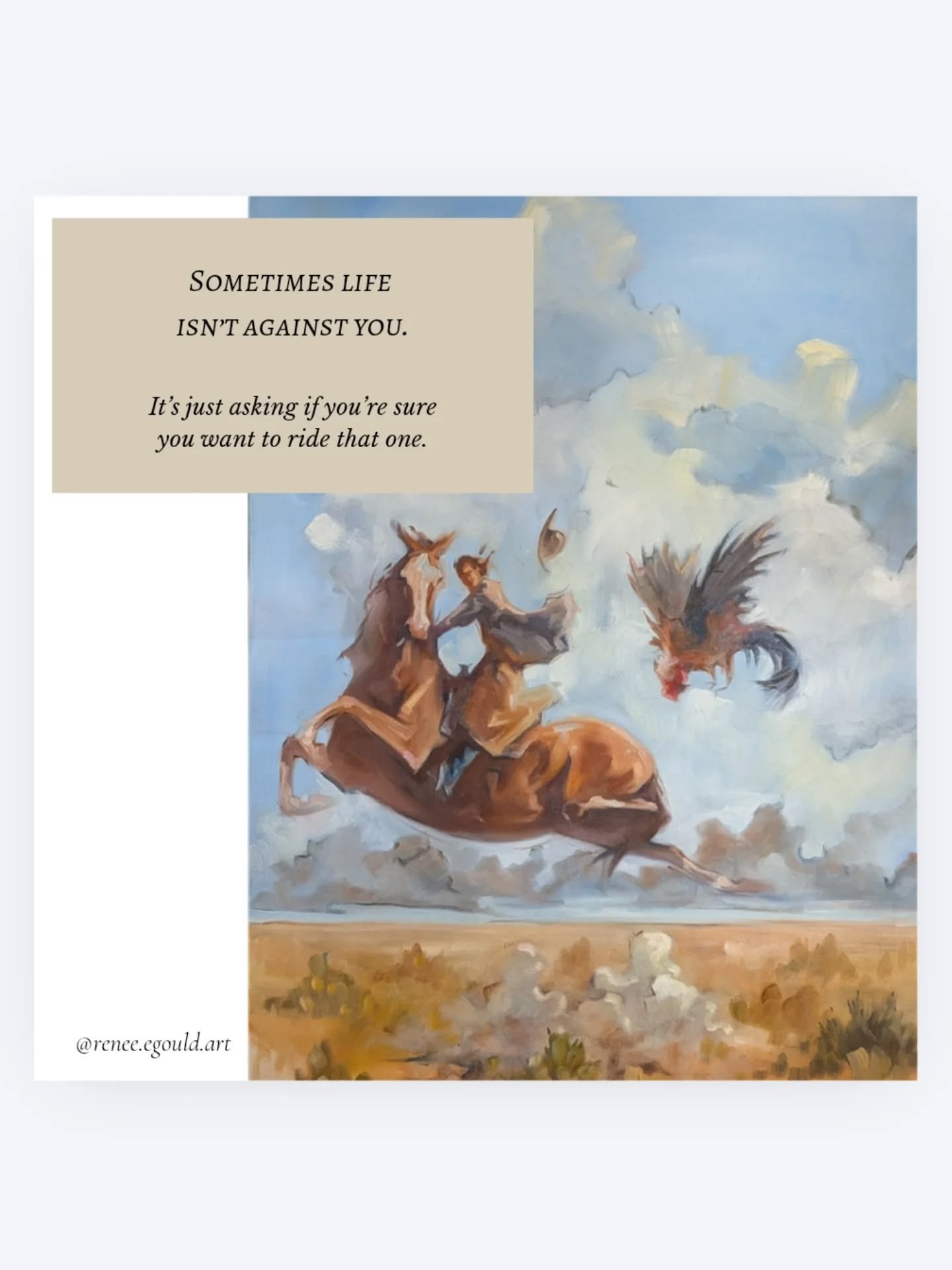 I regretted my decision to pull my fire breathing dragon out of the pasture the other day to go for a ride. She's had the past 3 months off and her idea of a nice little ride was to spook at every little thing and prance the whole damn way... 😑

The