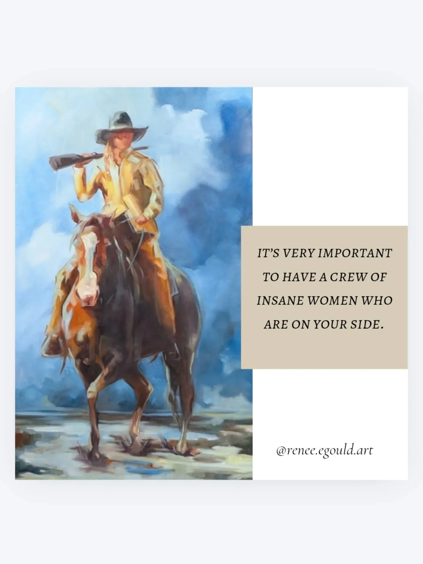 Preferably a cowgirl or two..