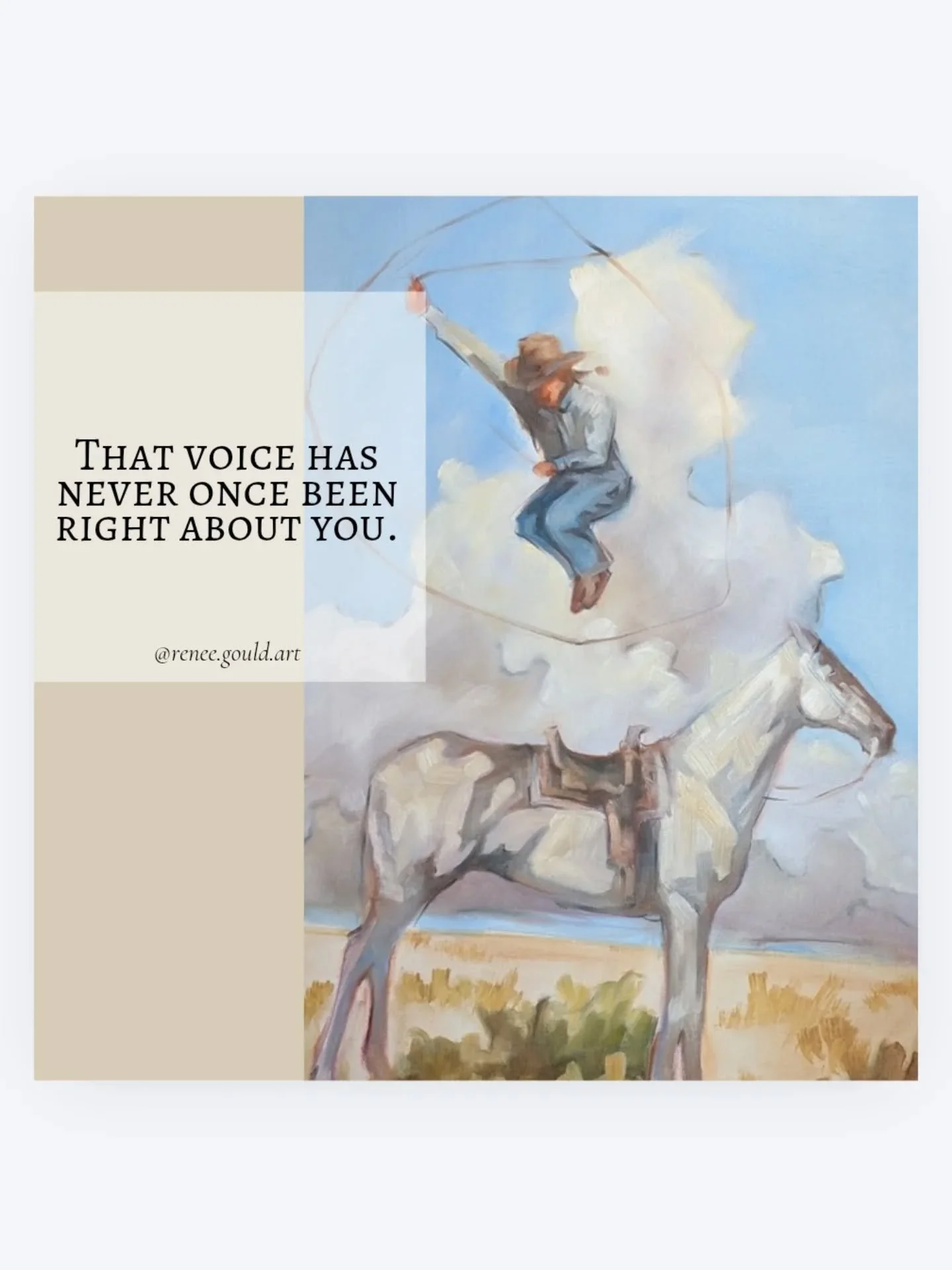 My inner voice can say some of the most evil things. It can trick and defy me.. at what point do you outgrow it?