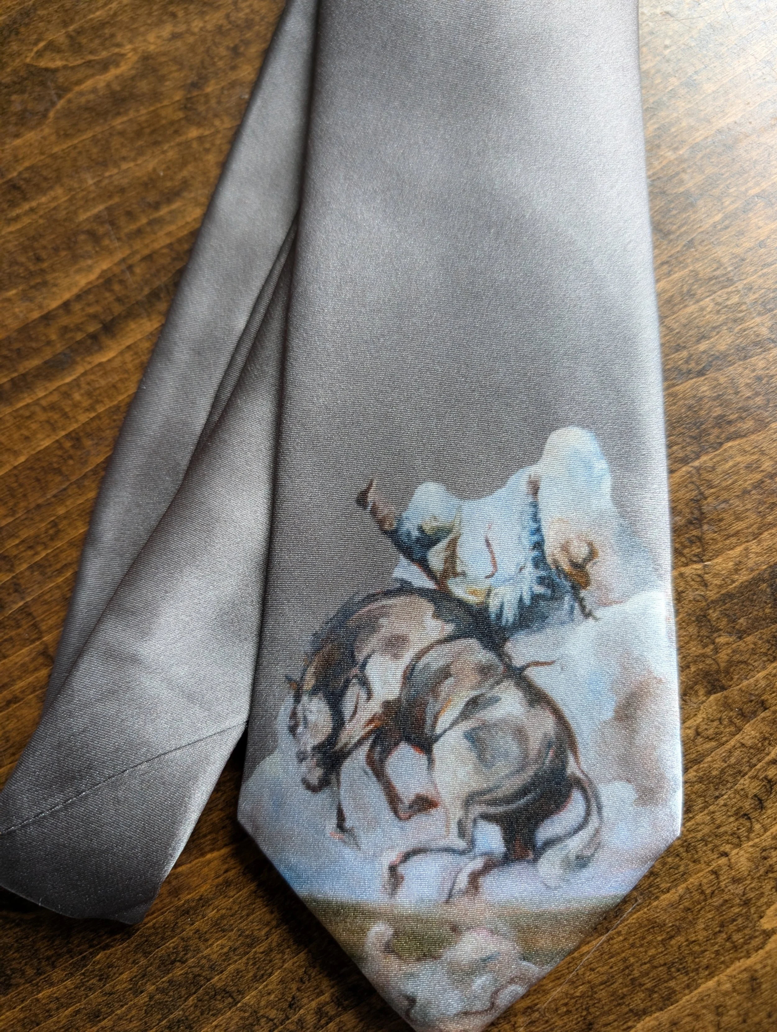 Silver Bronc Silk Tie