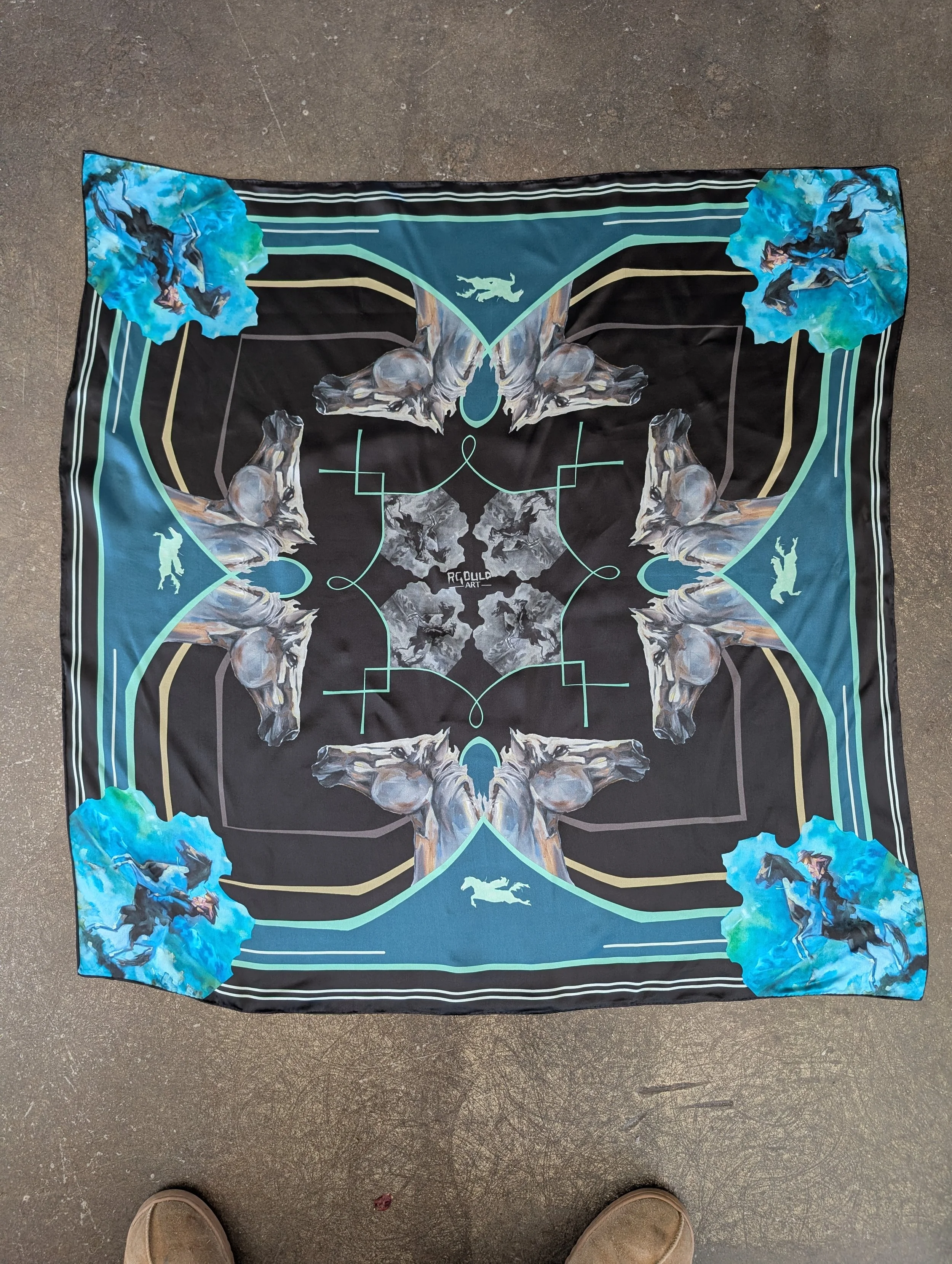 Night Pony Silk Scarf