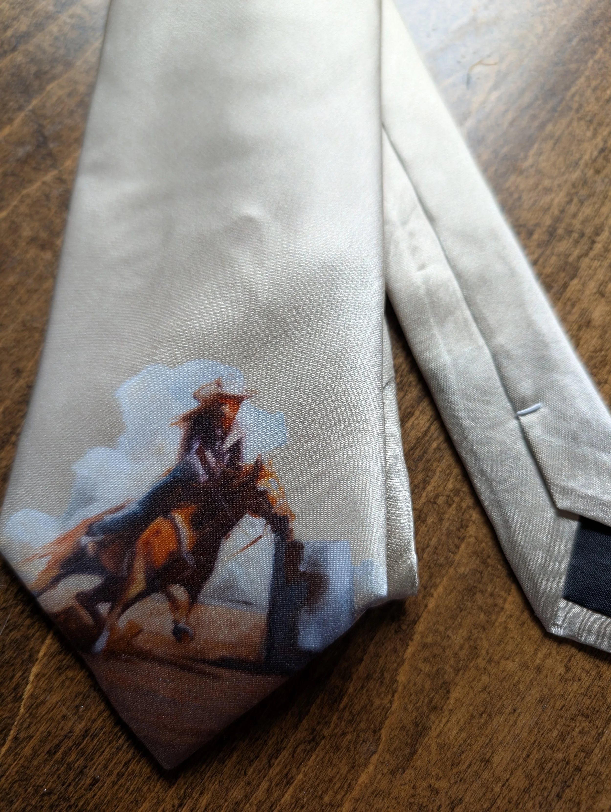 Champagne Barrel Racer Silk Tie