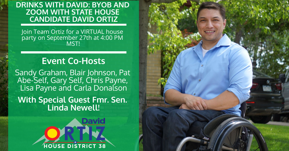 Drinks With David: BYOB and Zoom with State House Candidate David Ortiz