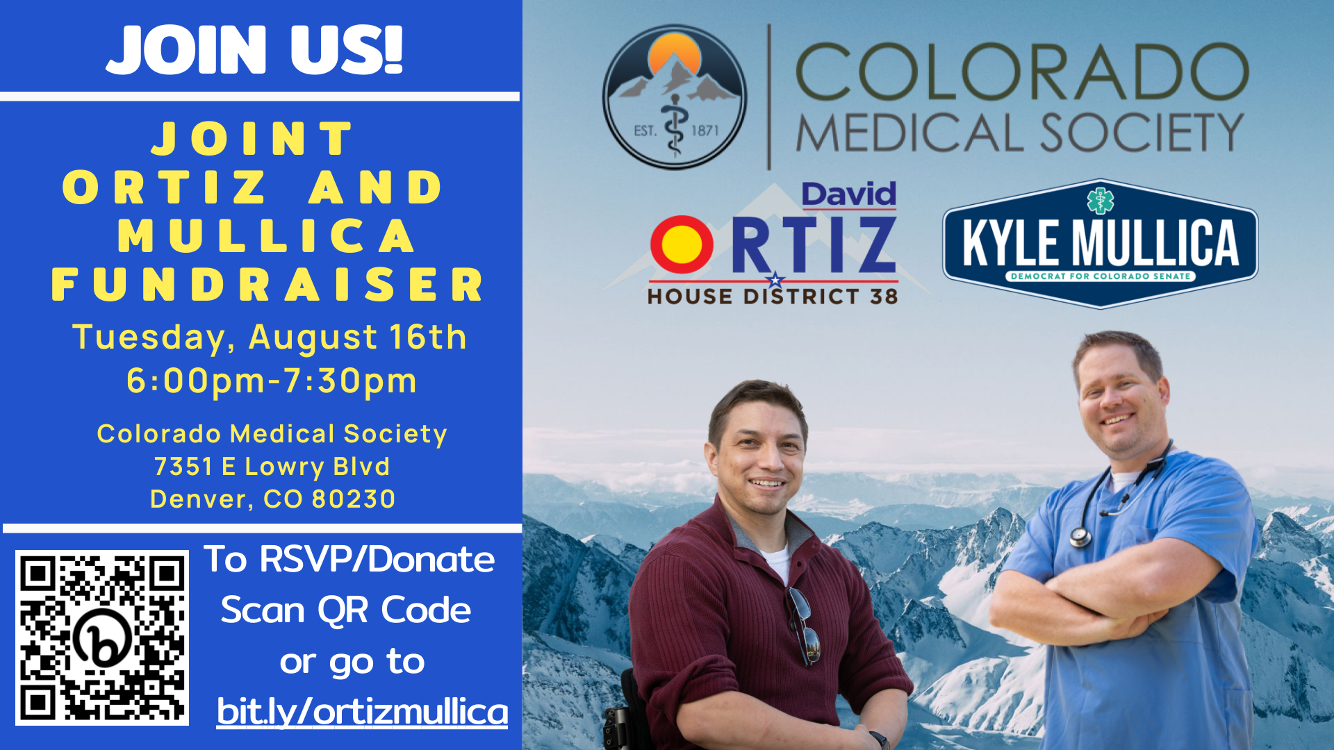 Joint Ortiz and Mullica Fundraiser