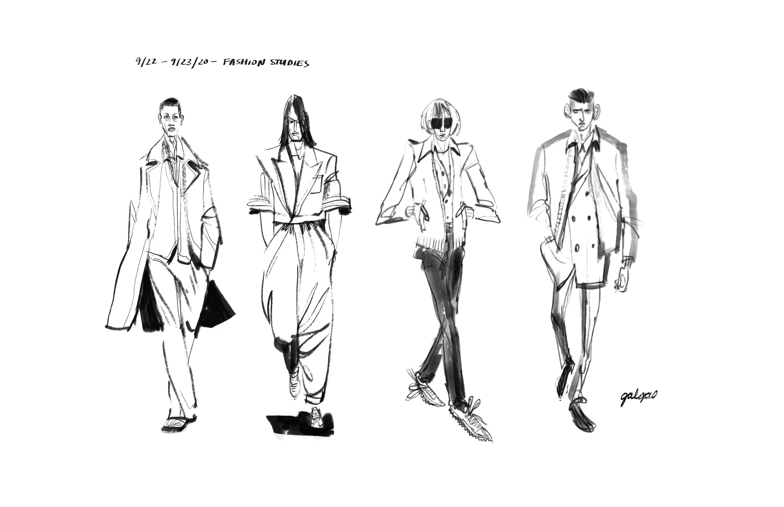 Fashion Croquis- Male Figure Sketch 036 - Designers Nexus