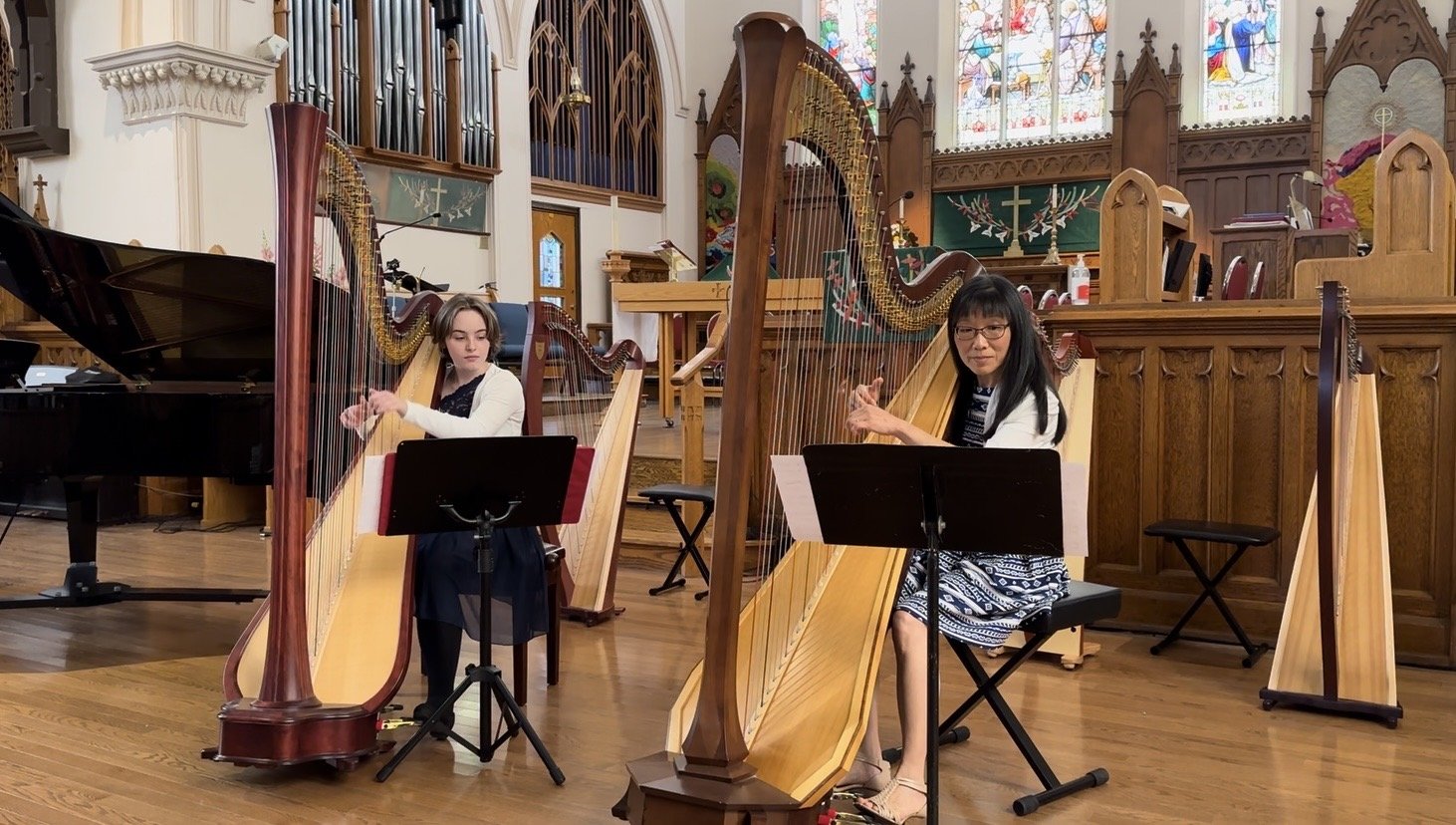 Fairy Fountain from the Legend of Zelda -- harp duets 2024 recital