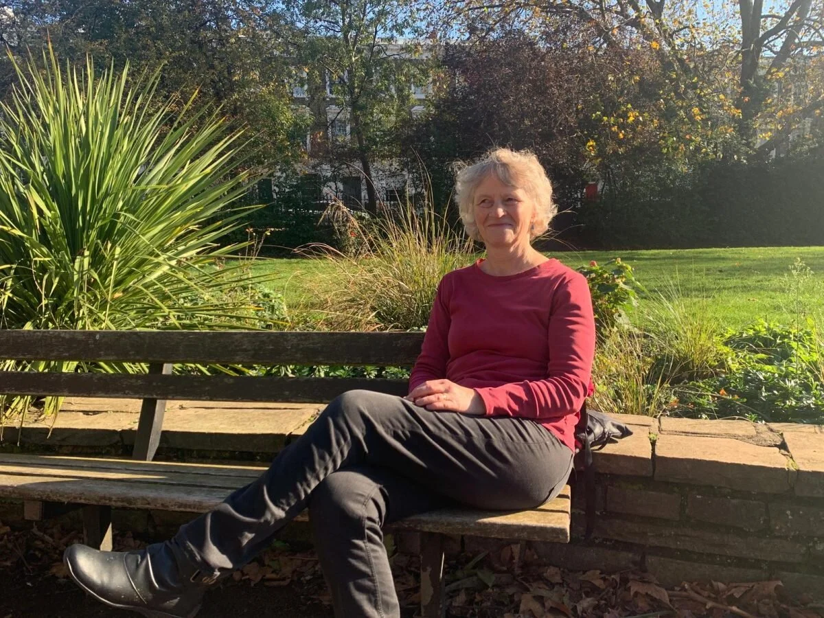 Islington resident Lucy Kilbourne enjoys spending time in the London’s green spaces, like Thornhill Square. Credit: Samuel Etienne