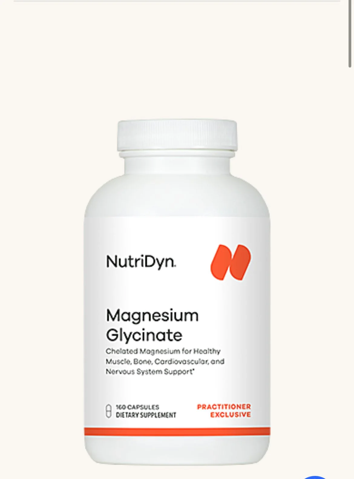 NutriDyn Magnesium Glycinate: 160 Capsules