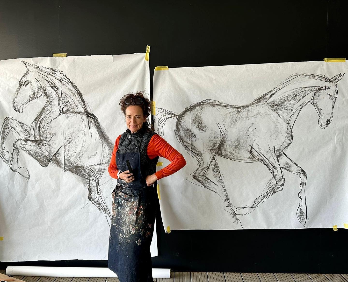 I had a fantastic time yesterday doing some live drawing and talking about my process at @rwbviewgallery .

Thank you so much to all of you who came by to see me and the &ldquo;Equine&rdquo; exhibition and for donating to @greatwoodcharity  for some 