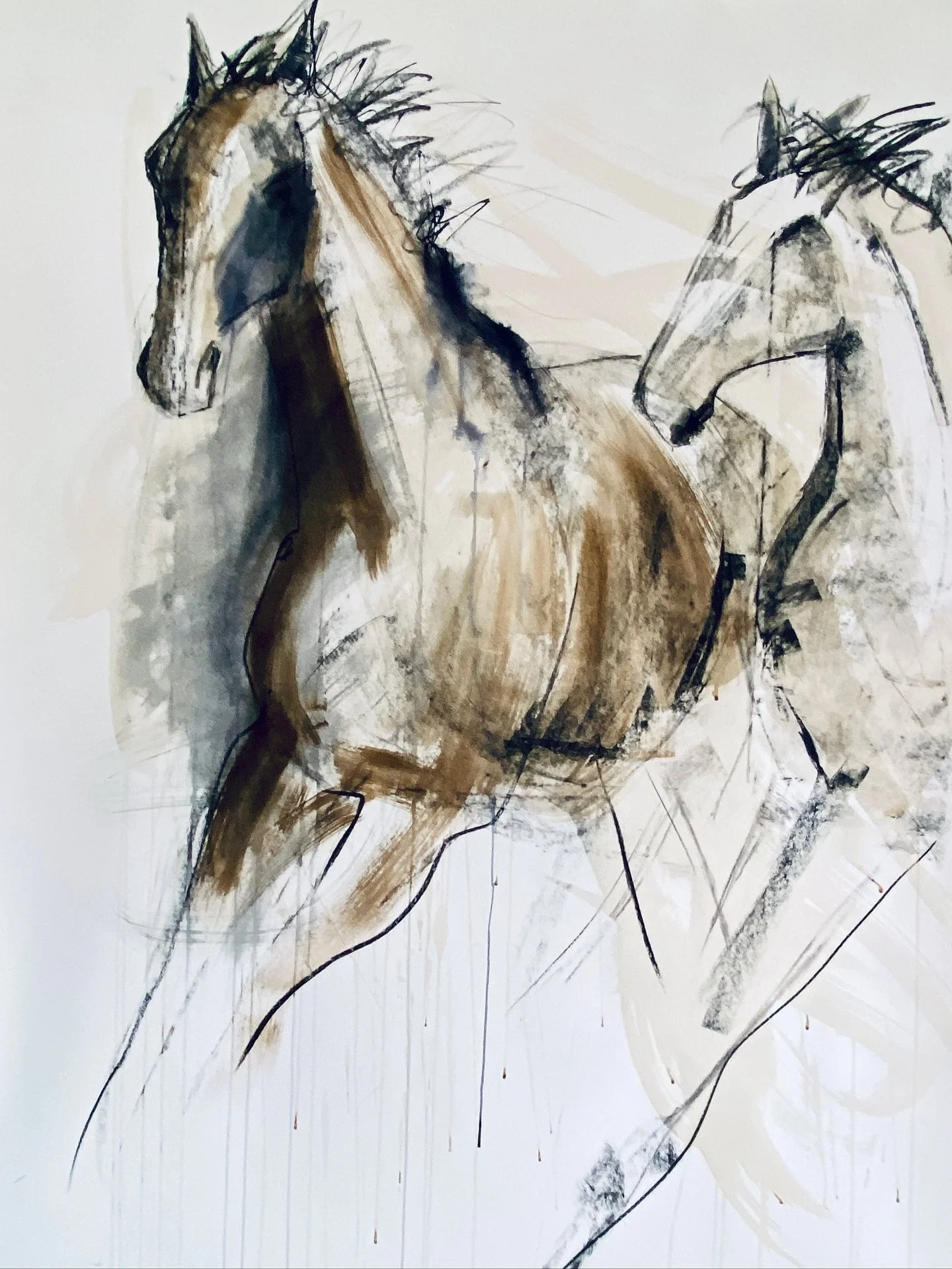 &ldquo;When The Earth Let Go &ldquo; 

Today I&rsquo;ve been gathering all my art materials together to take on my trip 🇺🇸
Those of you that know me well know that I never pack light 😂

And I love making large scale work like this drawing here whi